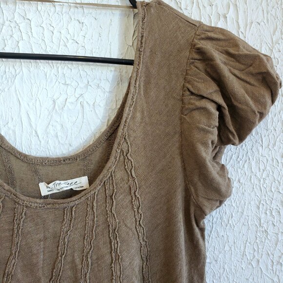 We the Free by Free People Tunic Top, Tan/Light Brown, Women's Small - Picture 3 of 9